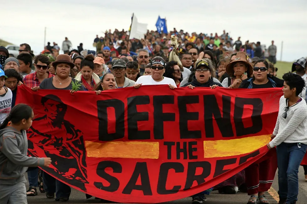 Protest: against Dakota Access pipeline