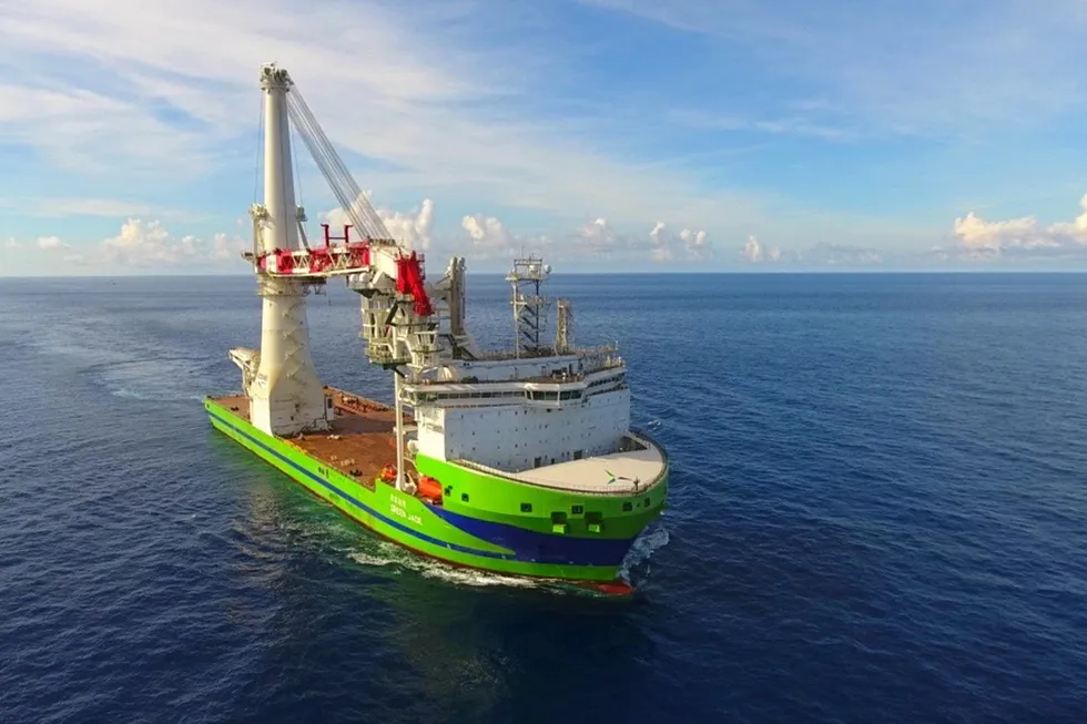 Green Jade WTIV built by Deme joint venture with Taiwan's CSBC