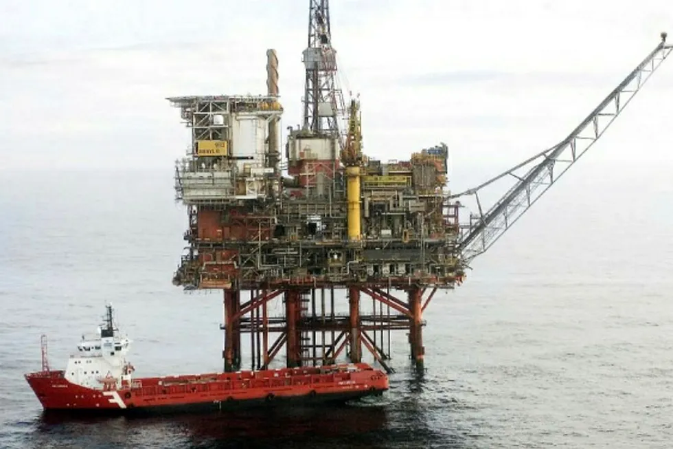 Warning: Apache’s Beryl Bravo platform in the UK northern North Sea