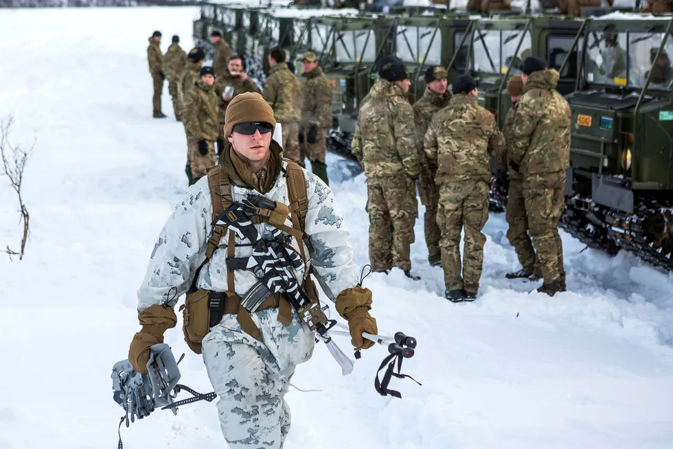 Amerikanske soldater trener blant annet i Finnmark, her på vinterøvelsen Joint Viking i 2017. Foto: Henrik Røyne / Forsvaret