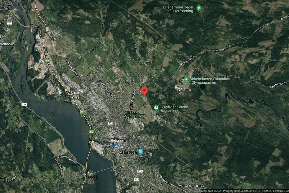 Området rundt Lysgårdsvegen 16B, Lillehammer, Innlandet