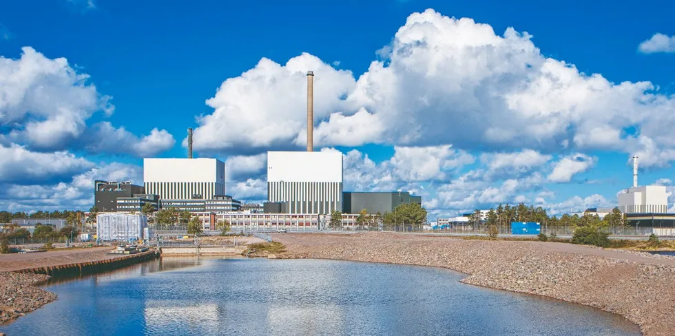 The Oskarshamn nuclear power plant in Sweden, where the hydrogen will be produced.