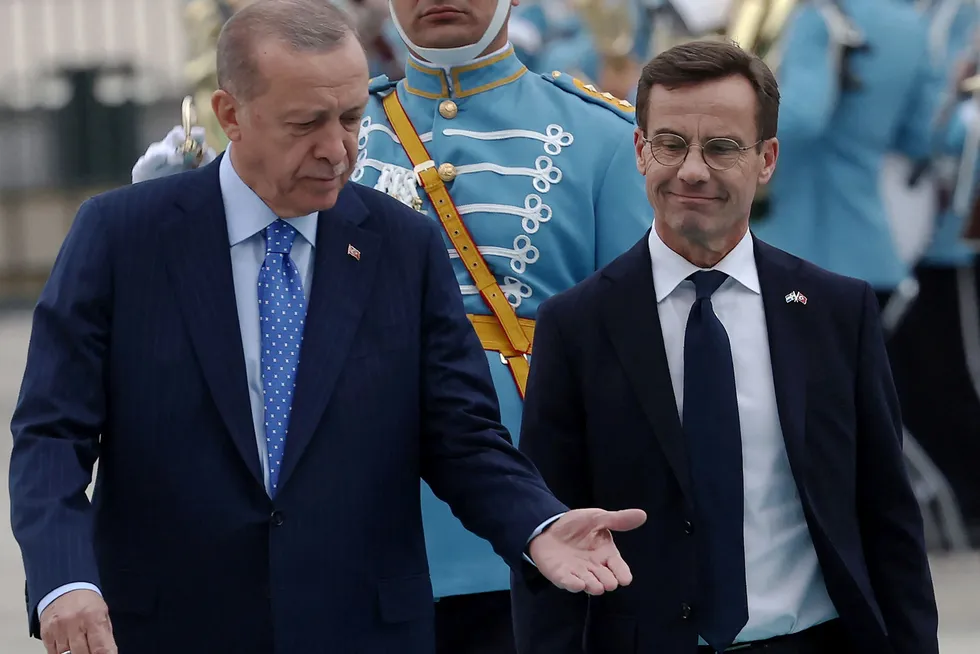 Tyrkias president Recep Tayyip Erdogan og Sveriges statsminister Ulf Kristersson er fortsatt ikke blitt enige.