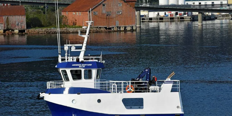 TYRKISK FINNMARKSBÅT: Nye «Nordstrand» er 10,99 meter lang, 5,5 meter bred og stikker 3 meter under vannlinjen. Hele prosjektet er gjennomført i Tyrkia. Foto: Frank Einar Iversen