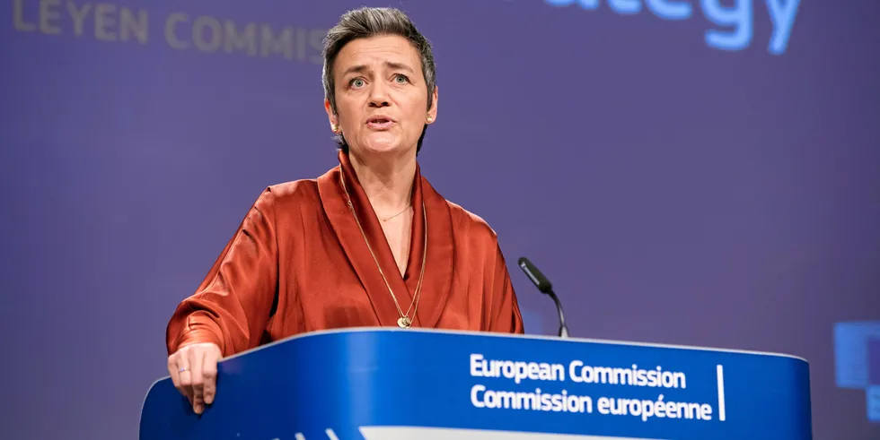 EU Commission vice president in charge of state aid rules, Margrethe Vestager