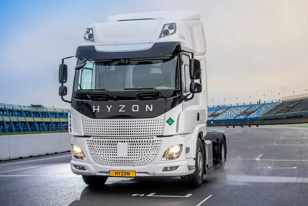 A truck produced at the Hyzon Motors Europe joint venture in the Netherlands.