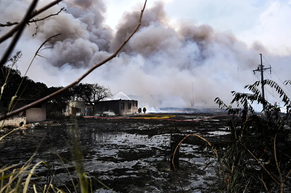 Billowing smoke: the deadly fire at a large oil storage facility in Matanzas, Cuba, on 9 August