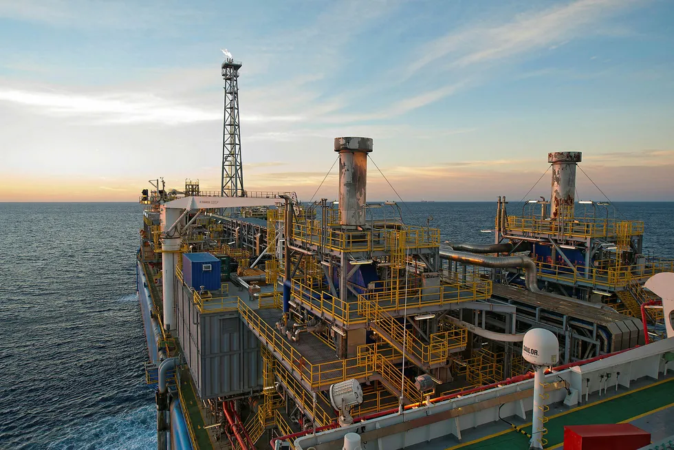 The FPSO: Ningaloo Vision, stationed at the Van Gogh field off Western Australia