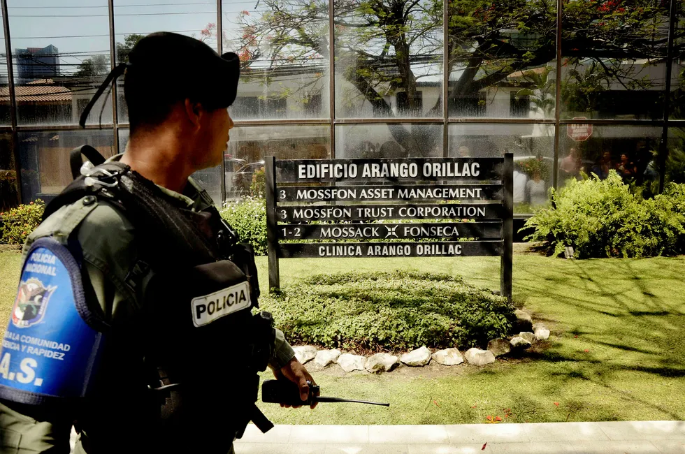 Opplysninger fra Mossack Fonsecas hovedkvarter i Panama city har nå havnet i politiets hender. Foto: ED GRIMALDO/Afp/NTB scanpix