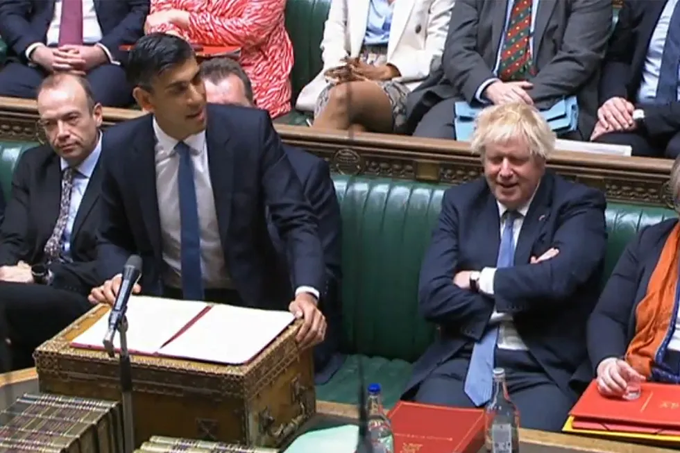 ‘Targeted levy’: UK Chancellor of the Exchequer Rishi Sunak makes a statement on the cost of living crisis in the House of Commons, unveiling a support package for consumers hit by soaring energy bills, with help from a controversial windfall tax on oil giants