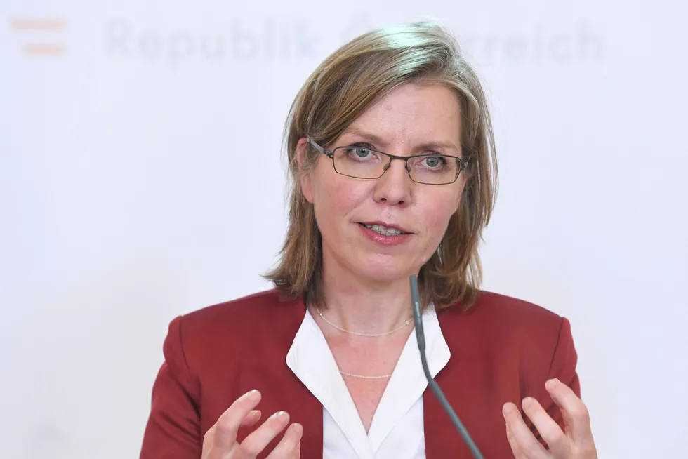 Clarion call: Austrian Energy & Climate Minister Leonore Gewessler, who cautioned an International Energy Agency digital event's attendees on 31 March against tolerating "greenwashing"