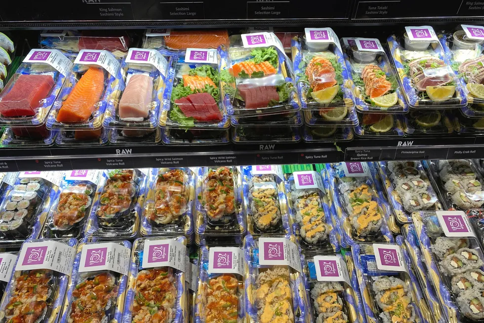 US supermarket chain Wegmans sells a wide assortment of sushi under its private label.