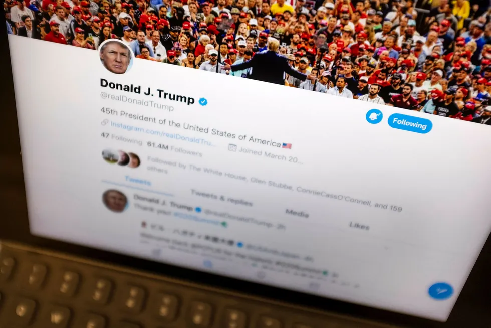 Det er mye aktivitet på Trumps Twitter-profil