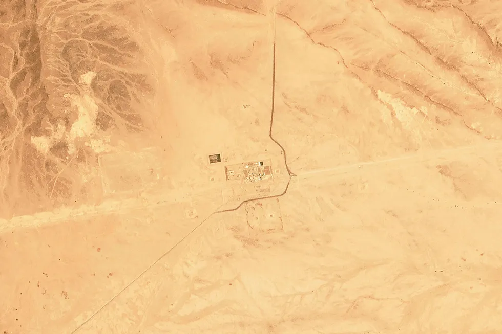 Damage: a Saudi Aramco pumping station near al-Duadmi, Saudi Arabia, after what authorities described as a drone attack on the facility