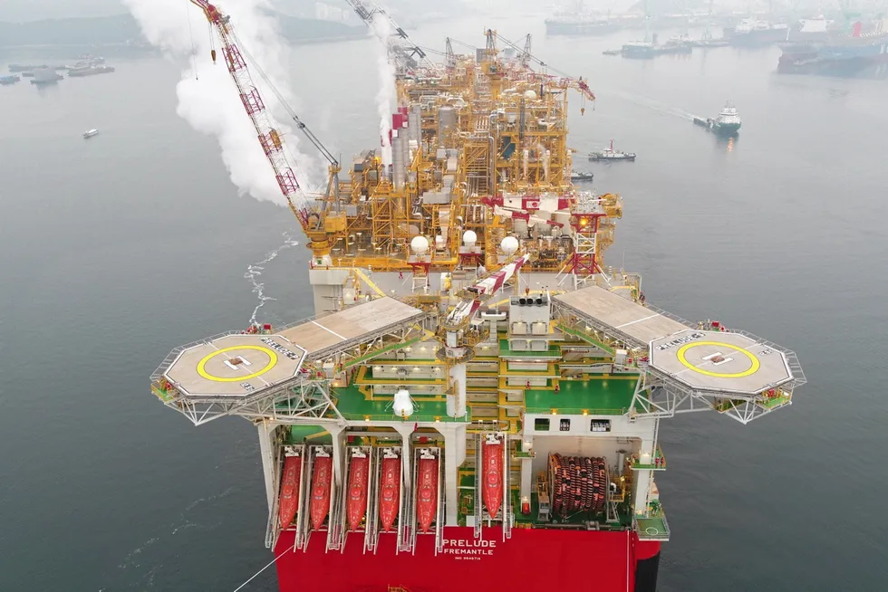 Sailaway: Shell's Prelude FLNG leaving a Samsung Heavy Industries yard in South Korea