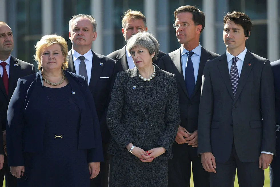 Storbritannias statsminister Theresa May har sagt nei til Norge som modell for landets fremtidige tilknytning til EU. Ifølge den engelske avisen The Guardian presser Norge EU. Norsk UD nekter for at dette skjer. Foto: Mandel Ngan/Afp/NTB Scanpix
