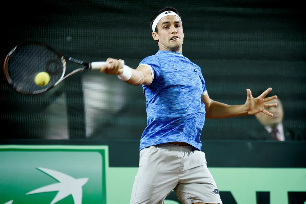 Nicolas Kicker er utestengt fra å spille tennis minst tre år frem i tid. Foto: Gustavo Garello/AP/NTB Scanpix