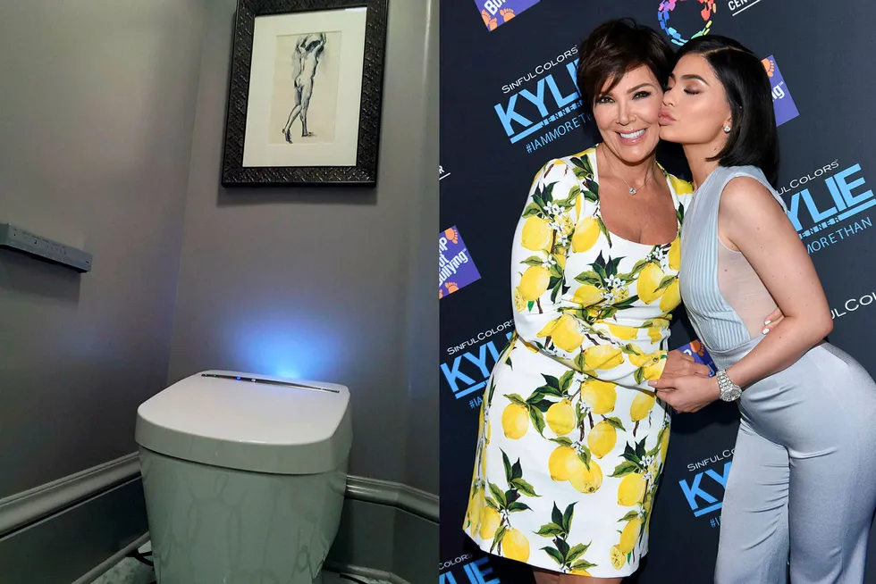 Kris og Kylie Jenner har en bidet til 100.000 kroner (t.v).