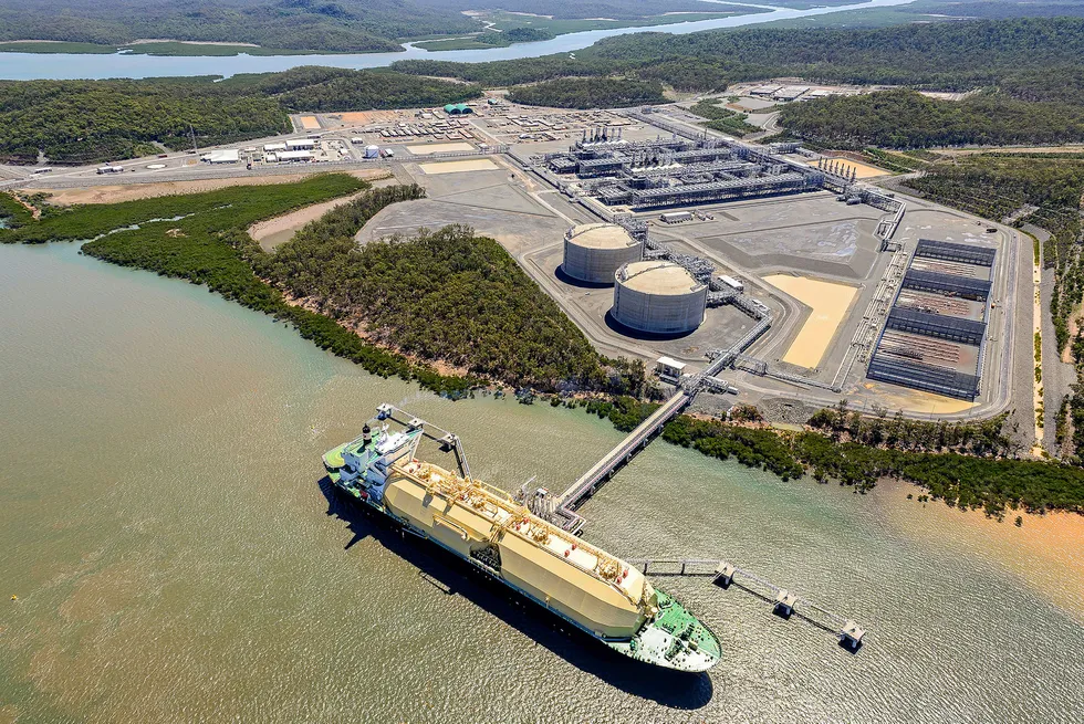 Record output: the Australia Pacific LNG facility on Curtis Island, Queensland
