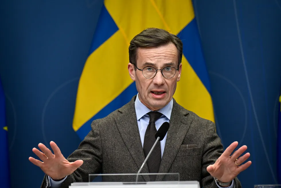 Ingen andre spørsmål er nå like viktige nasjonalt og sikkerhetsmessig for Sverige som Nato-medlemskap, sier Sveriges statsminister Ulf Kristersson.
