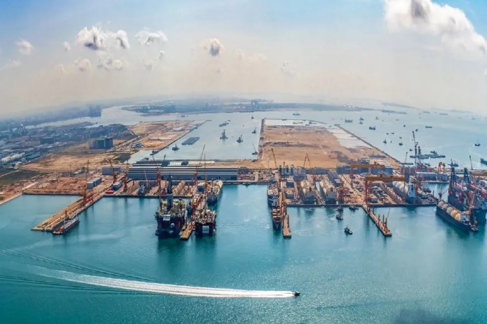 Delivery: Sembcorp Marine's yard in Singapore