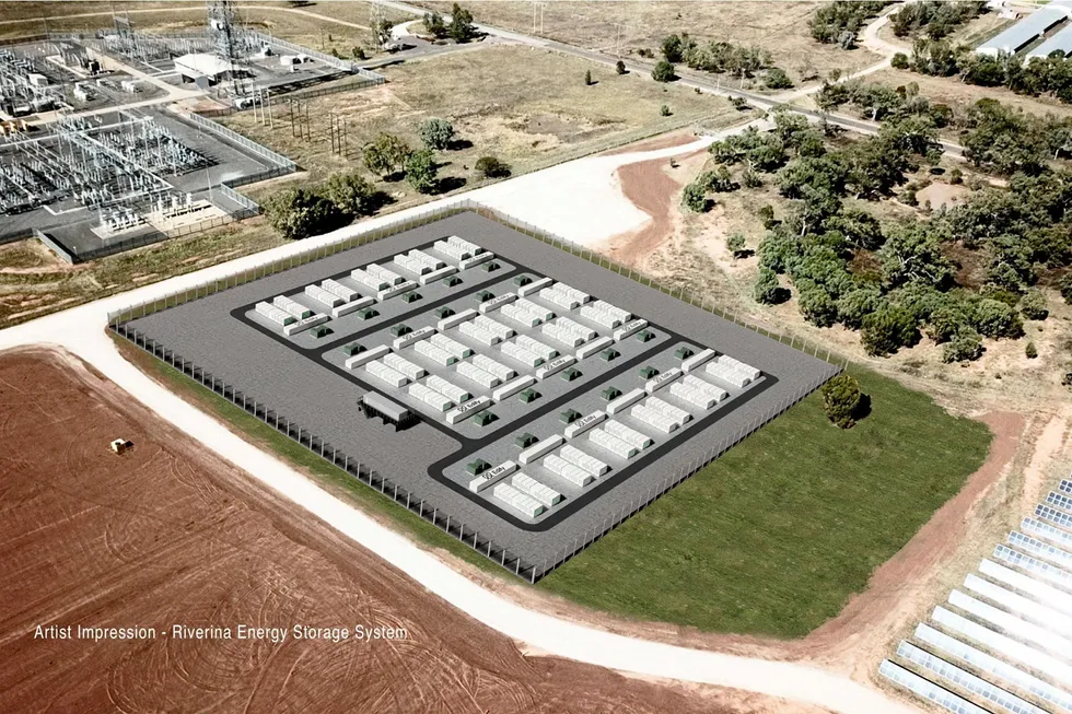 Battery storage: an artist impression of the Riverina Energy Storage System