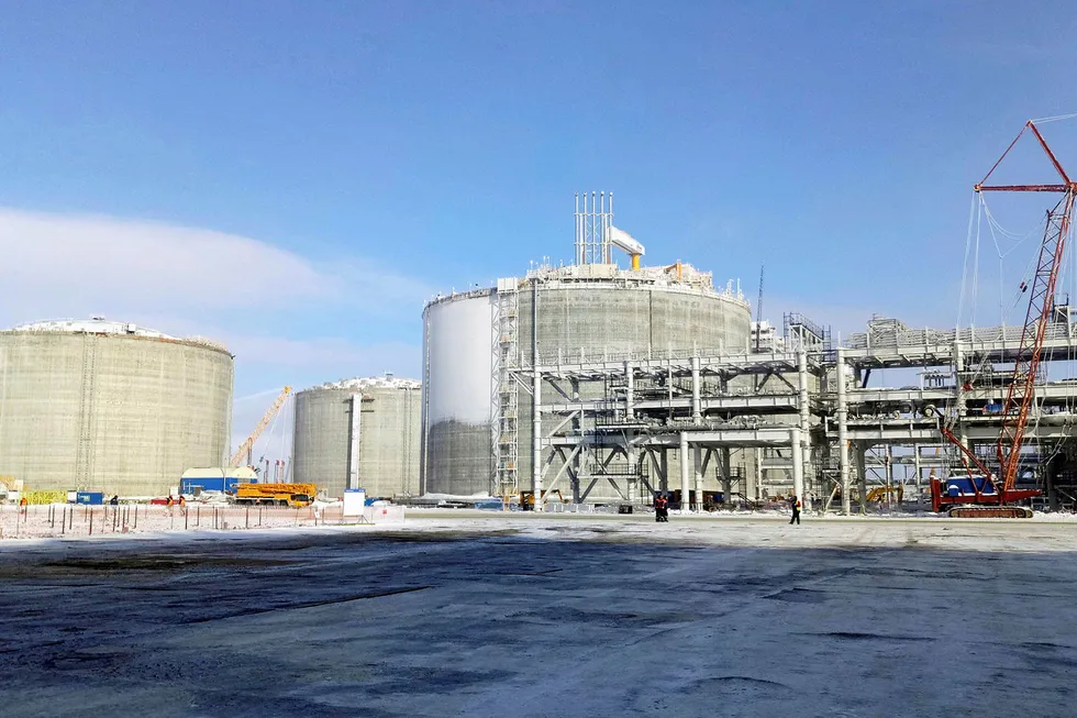 Yamal LNG, Russia's existing liquefied natural gas plant at the Arctic port of Sabetta