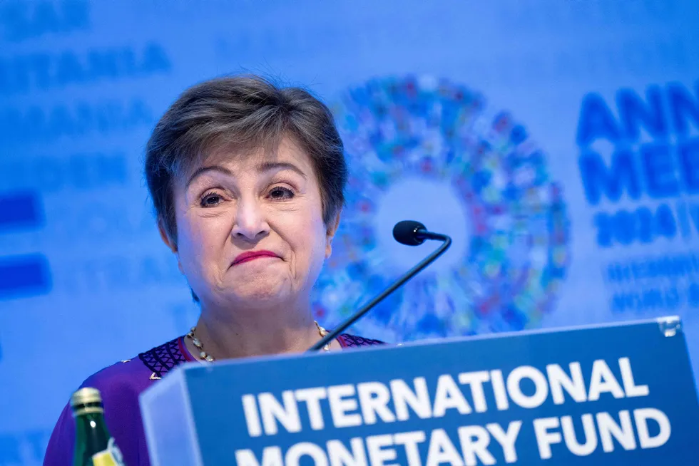 IMF-sjef Kristalina Georgieva ser lysere på verdensøkonomien.