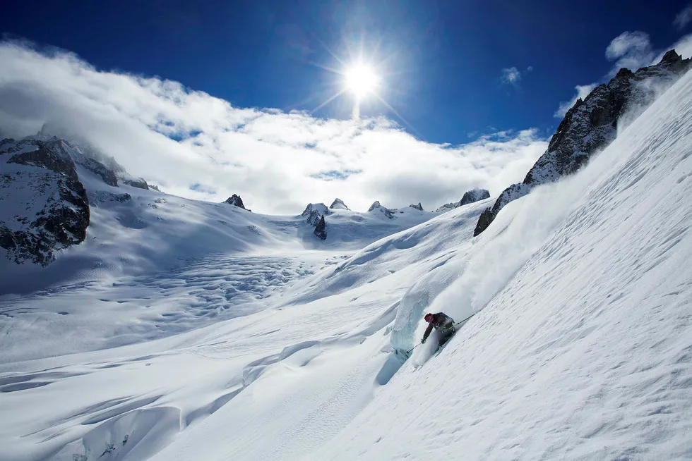Chamonix Ronny Dahl kjører ski på Aiguille du Midi i Chamonix. Foto: Thomas Kleiven
