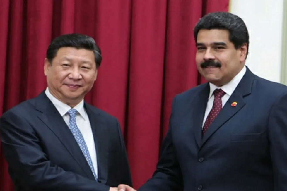 Meet: China's President Xi with Venezuela's Maduro