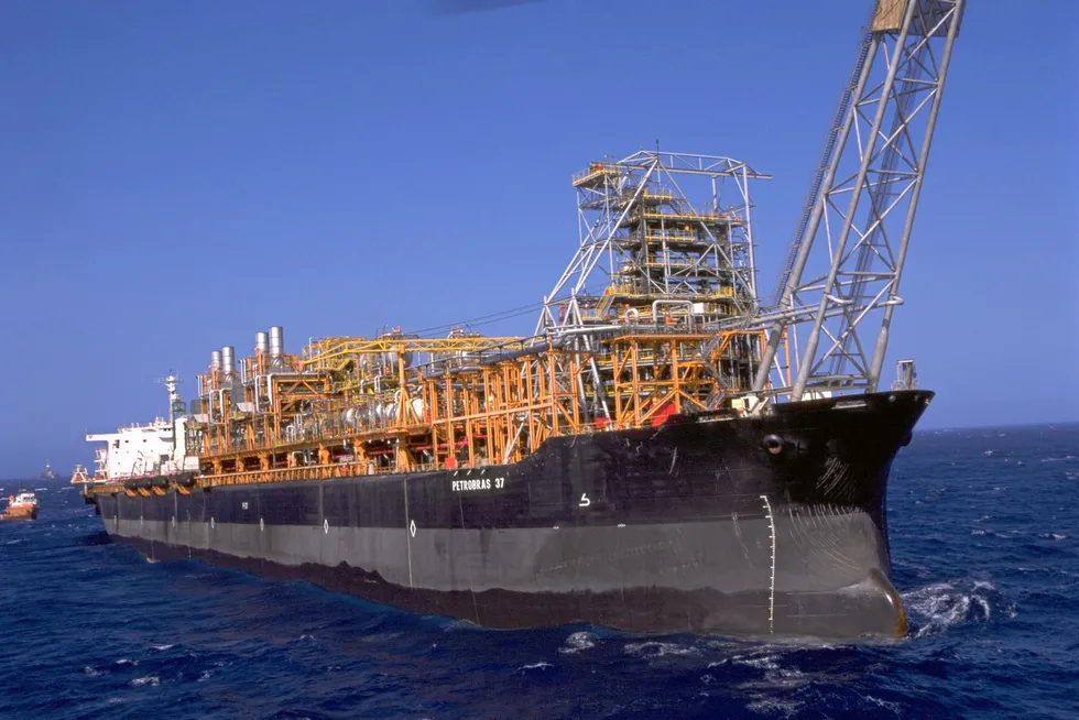 New areas: The P-37 FPSO producing in the Marlim field near the Brava pre-salt discovery.