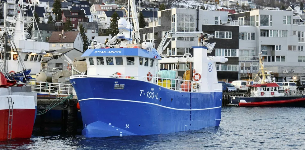 SANK VED KAI: «Stian-Andre» her avbildet ved kai i Tromsø, sank onsdag kveld i forrige uke ved kai i Øksfjord.