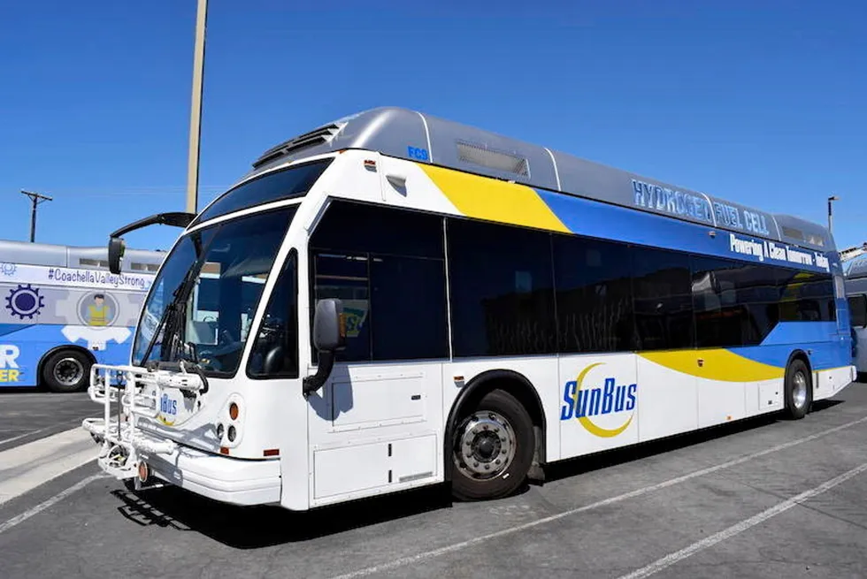 One of SunLine Transit Agency's hydrogen buses.