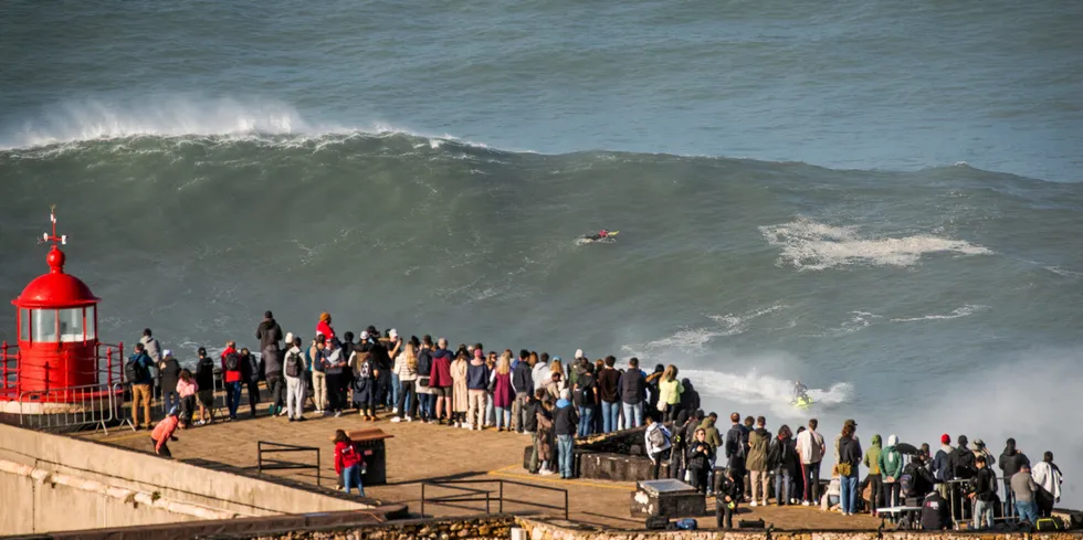 Monster waves at Nazare near Lisbon.