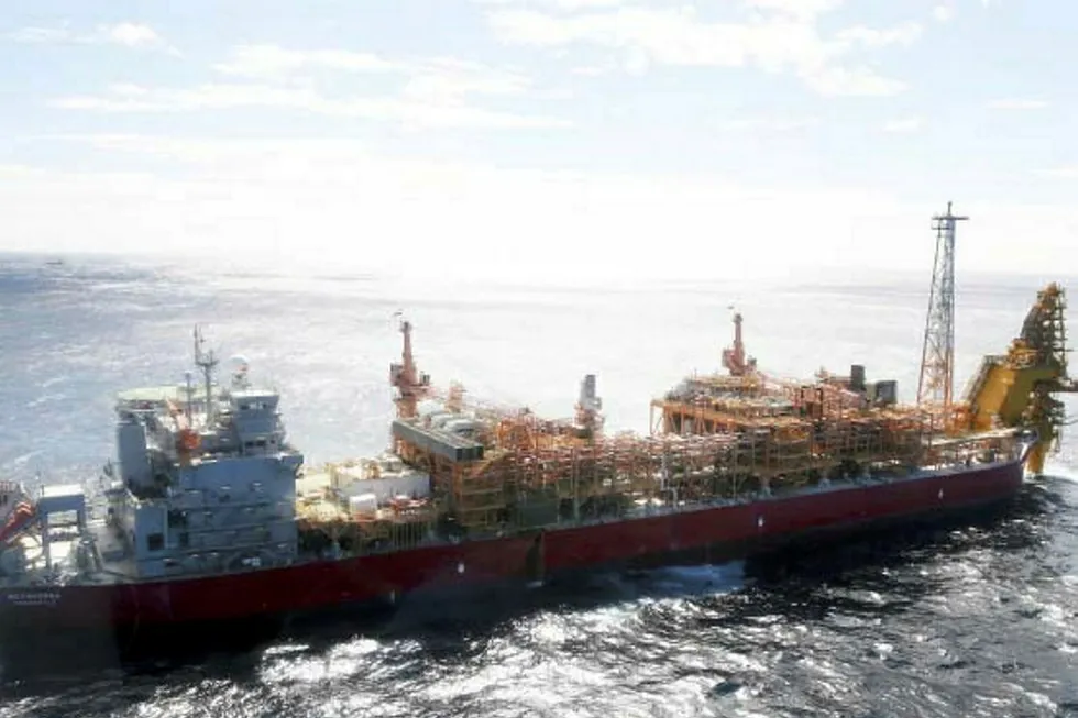 Already departed: the Nganhurra FPSO on station at the Enfield field, Western Australia