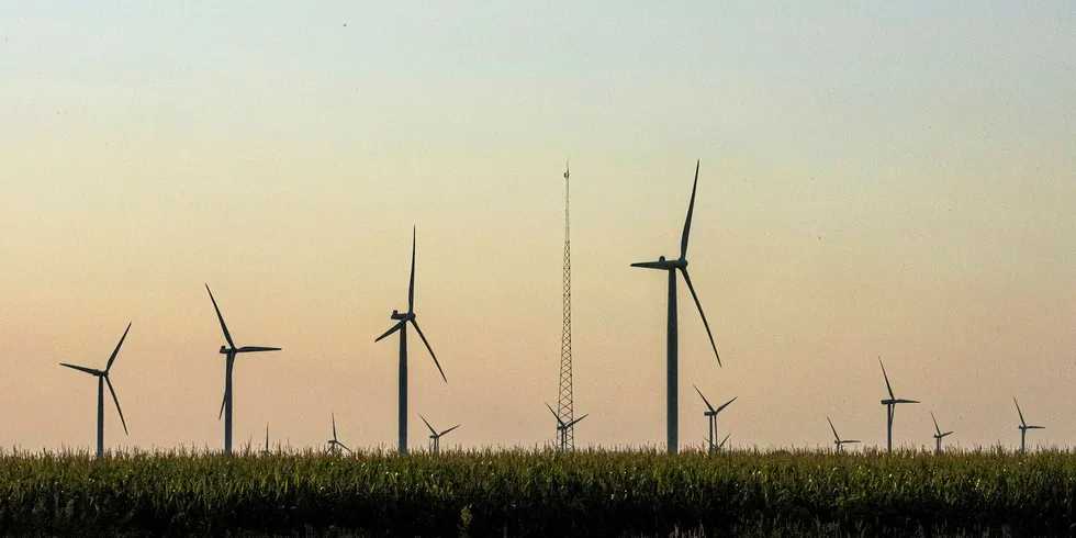 An Iowa wind farm owned by utility MidAmerican Energy