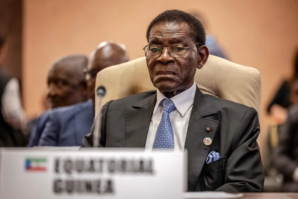 The President of Equatorial Guinea, Teodoro Obiang.