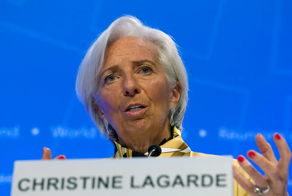 - Vi har nå vedtatt et rammeverk for styrket engasjement når det gjelder korrupsjon, sier IMF-sjef Christine Lagarde. Foto: AP / NTB scanpix