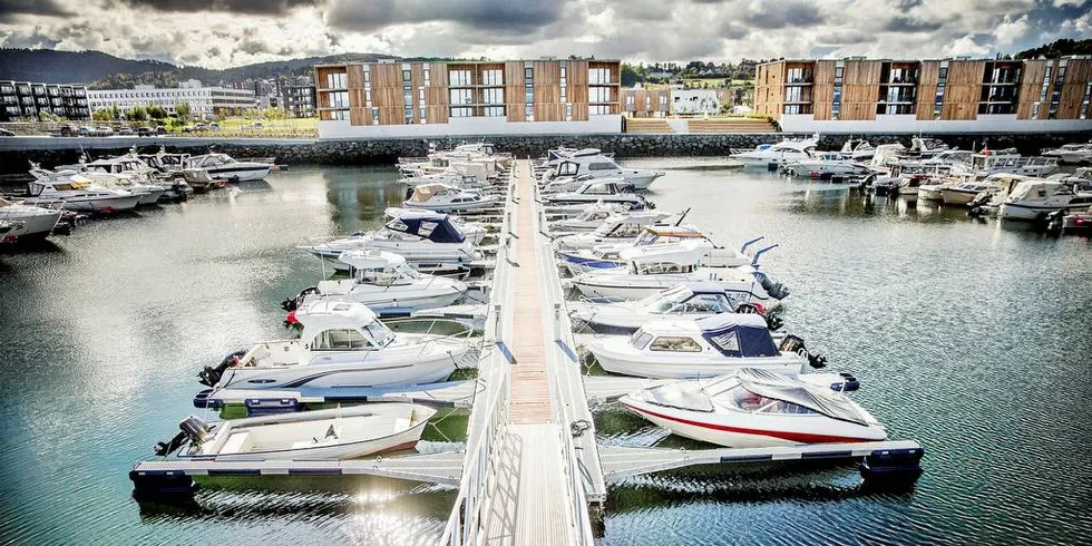 Fritidsbåter ved Trondheim Grillstad Marina. Foto: Næss, Øyvind Nordahl