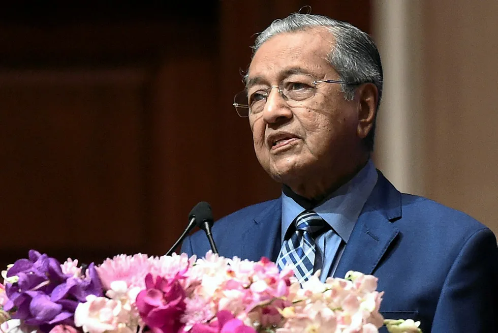 Settlement bid: Malaysia's Prime Minister Mahathir Mohamad