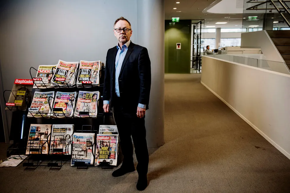 Sjefredaktør John Arne Markussen i Dagbladet opplever at avisen beveger seg fra løssalg til abonnementsavis. Foto: Fartein Rudjord