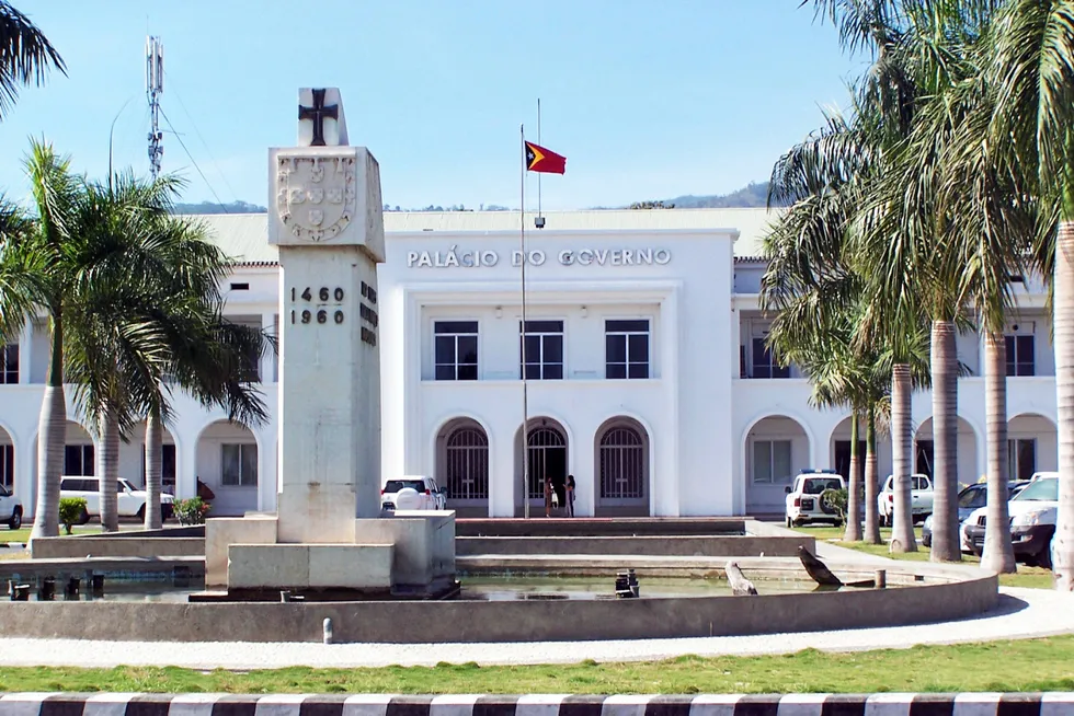 Host government: the parliament office building in Dili, Timor-Leste.