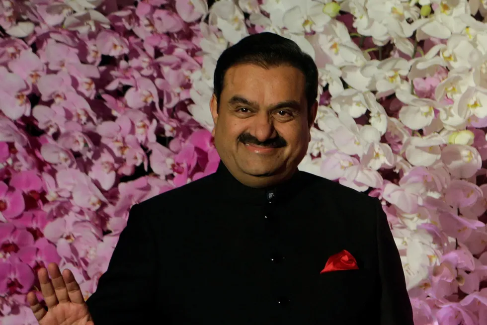 Massive investment: Gautam Adani has revealed his company intends to triple its renewable energy capacity and make its first foray into green hydrogen