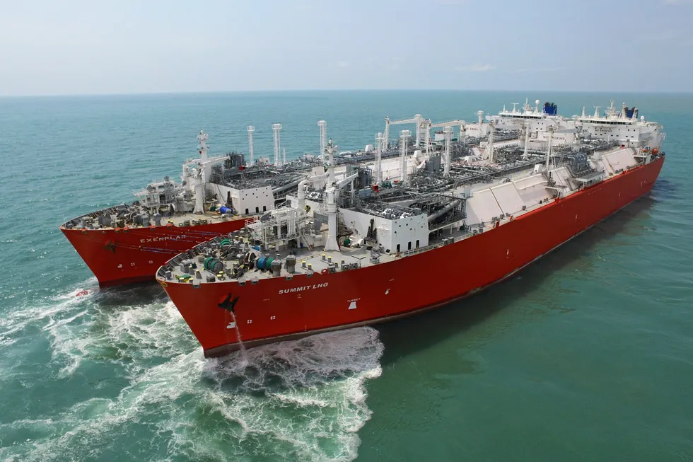 At sea: Excelerate Energy's vessels including the FSRU Exemplar