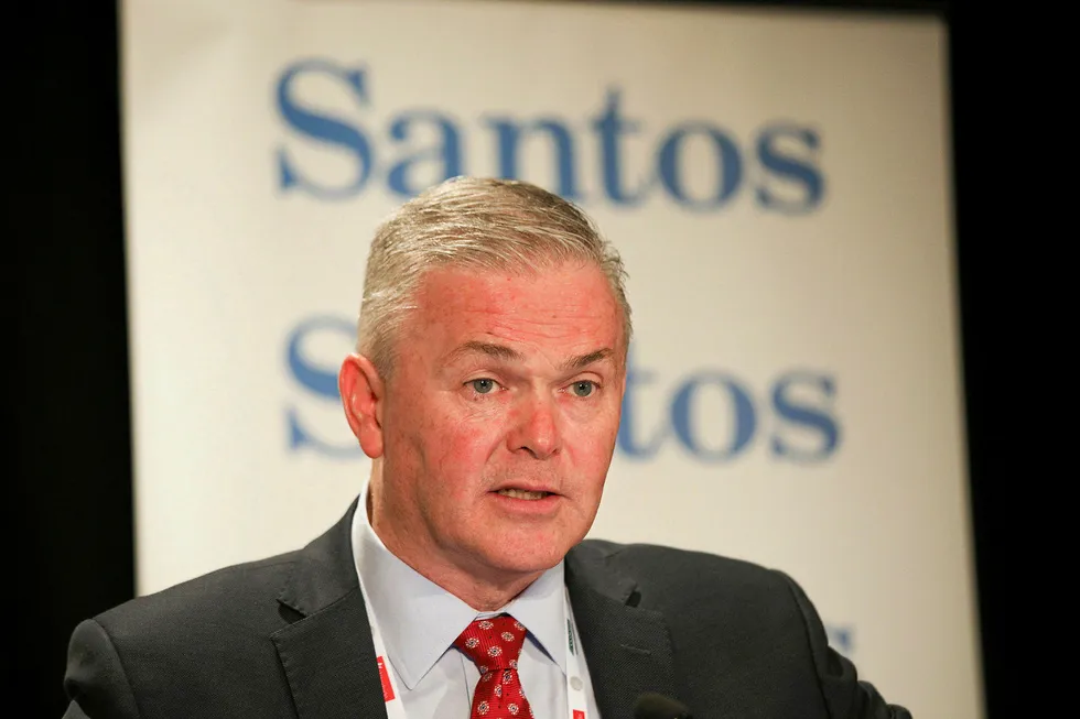 Ready to act: Santos chief executive Kevin Gallagher believes the company will be ready to quickly move ahead with developments once market conditions improve