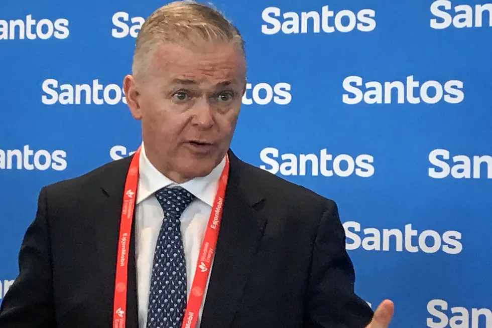 Domgas discussions: Santos chief executive Kevin Gallagher on the sidelines of APPEA 2023 in Adelaide, Australia.