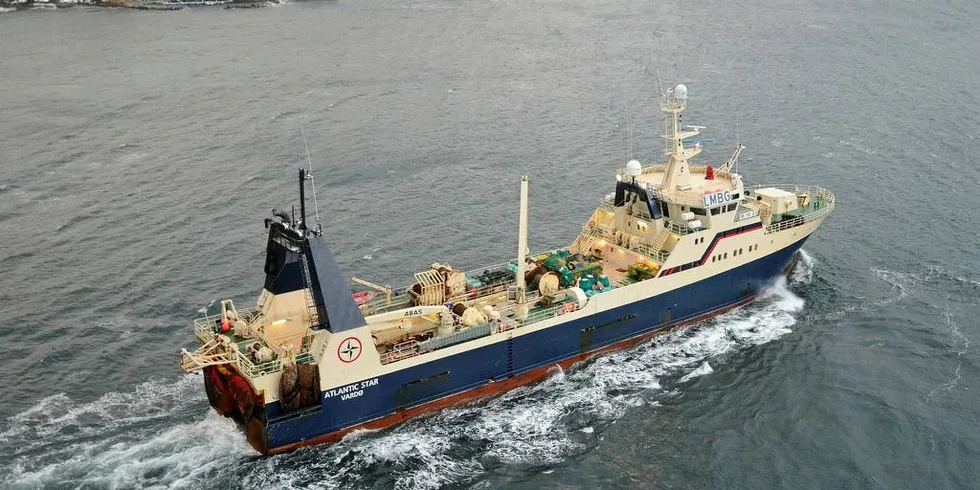 STOR FANGSTVERDI: Rosund-båten «Atlantic Star» fisket for 190 millioner kroner i fjor. Det gode fisket har fortsatt i år, forteller reder Dag Arne Gjøsund.Foto: Frode Adolfsen