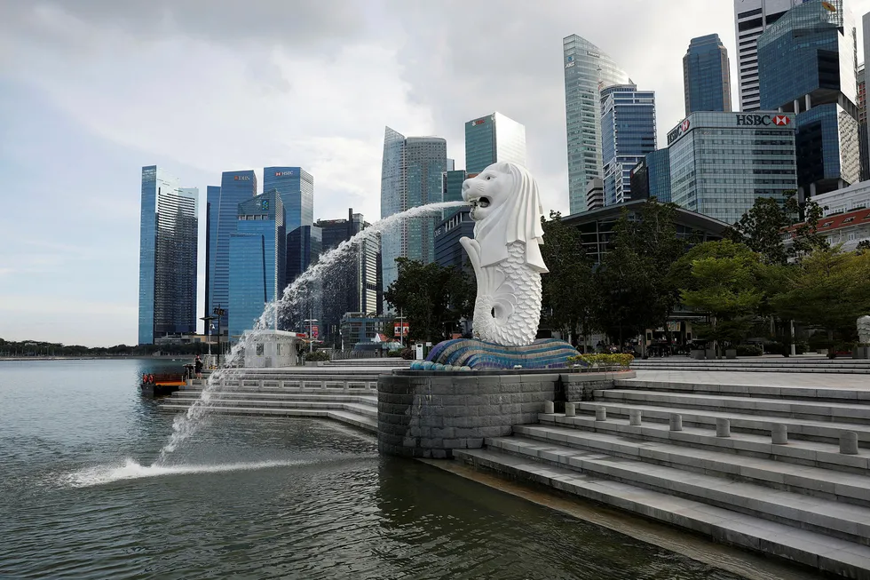 Commitment: Singapore has pledged to reduce its carbon emissions