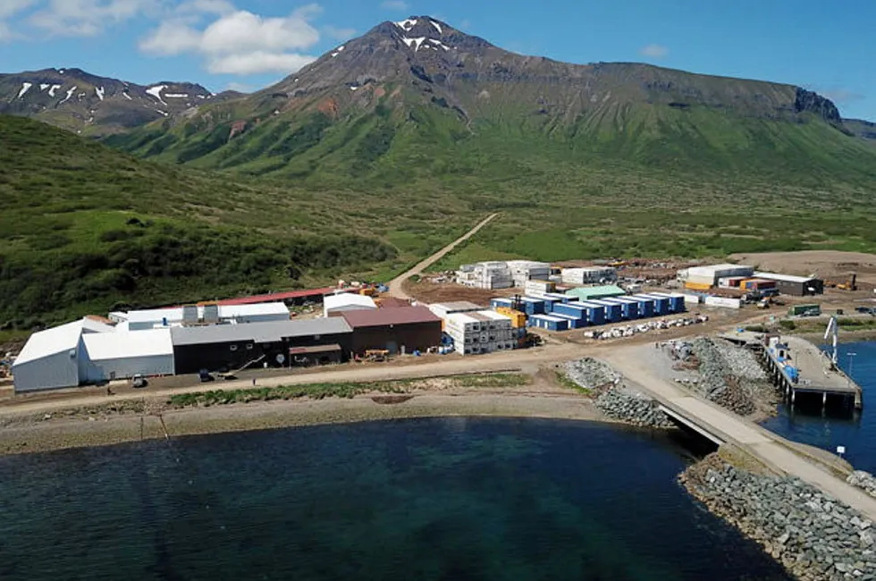 Trident Seafoods salmon processing facility in False Pass, Alaska.