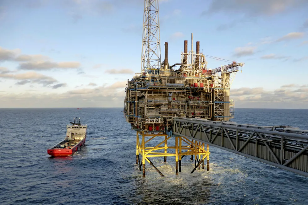 Ready supply: Statoil's Sleipner T gas processing platform in the Norwegian North Sea